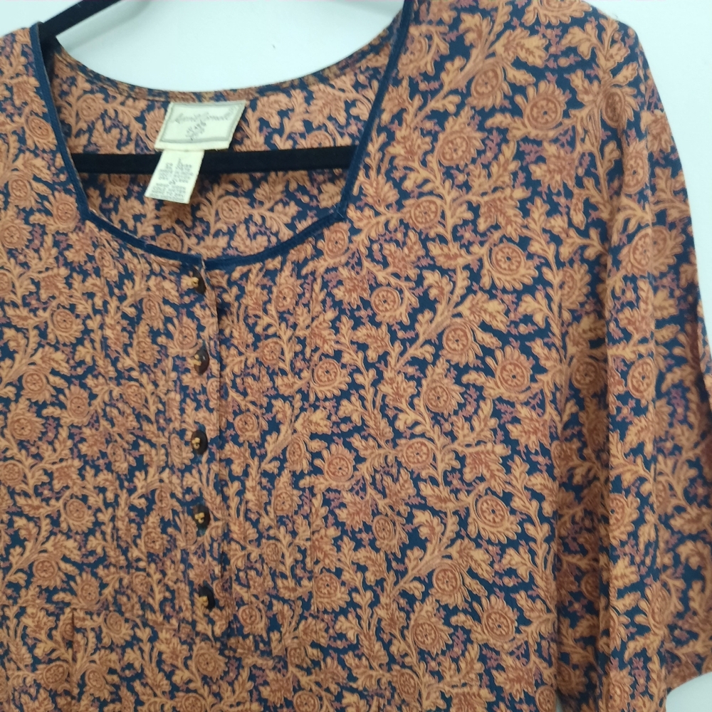 *SOLD*Vintage April Cornell Cottagecore Maxi dress - Picture 3 of 10